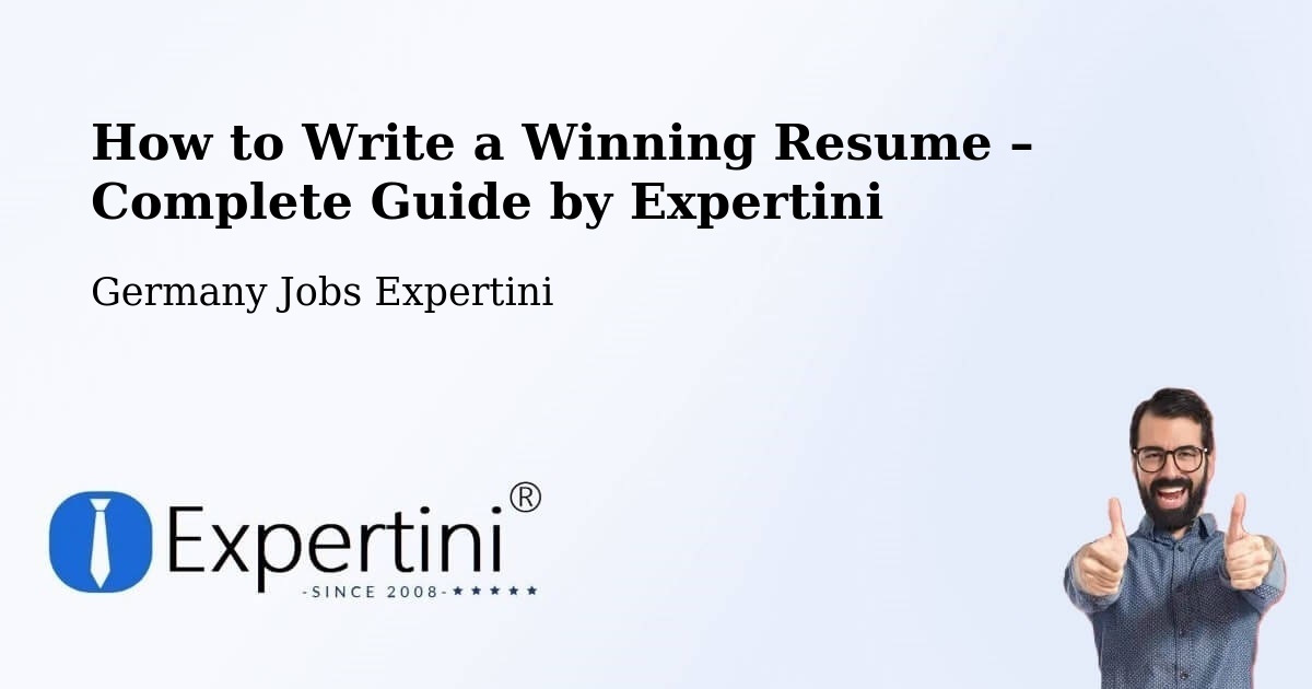 Resume Writing Guide for Job Seekers – Haltern Am See - Haltern Am See, Germany Jobs Expertini